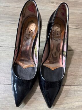 Ted Baker Black  Heels with Floral Lining